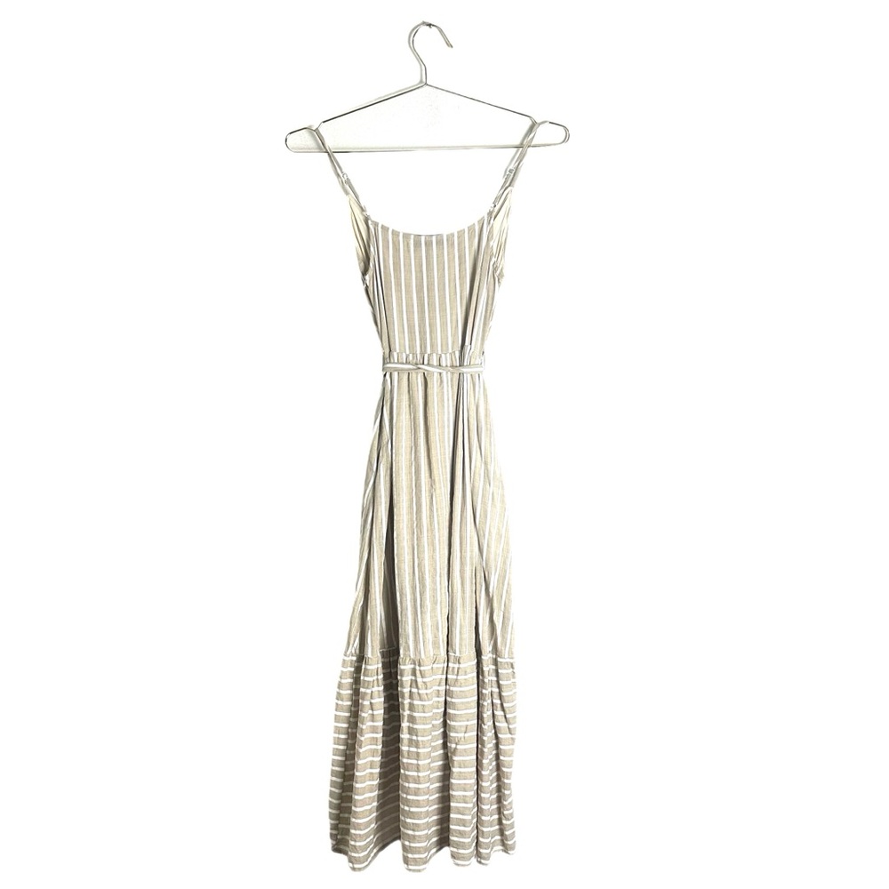 Petal + Pup Odette Midi Dress - Beige Stripe Size XS - Picture 6 of 6